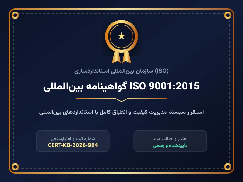گواهینامه بین‌المللی سیستم مدیریت کیفیت ISO 9001